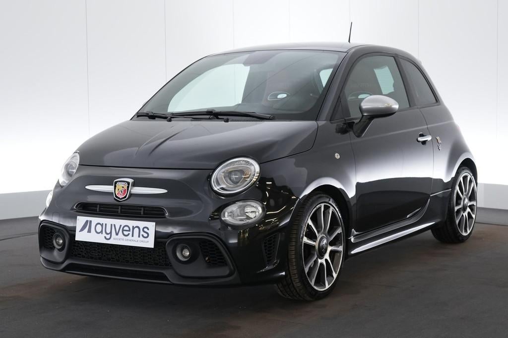 (2BCK134) ABARTH 500, Auto's, Abarth, Voorwielaandrijving, 4 zetels, Gebruikt, Zwart