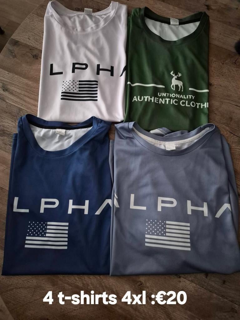 8 nwe t-shirts maat  4XL, Kleding | Heren, Grote Maten, Ophalen