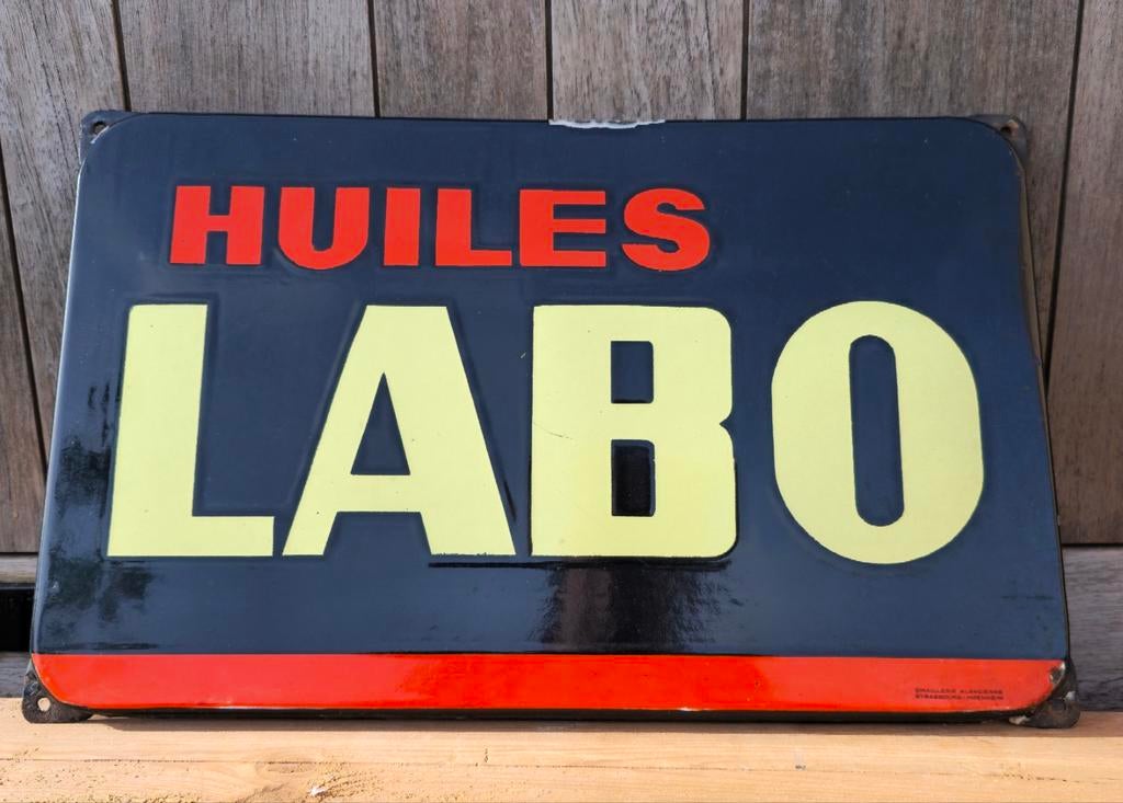 Emaille bord Labo, Collections, Marques & Objets publicitaires, Enlèvement