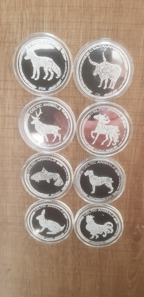 Zeldzame (volledige) set Celtic Animals (oplage 5000st), Postzegels en Munten, Edelmetalen en Baren, Ophalen of Verzenden, Zilver