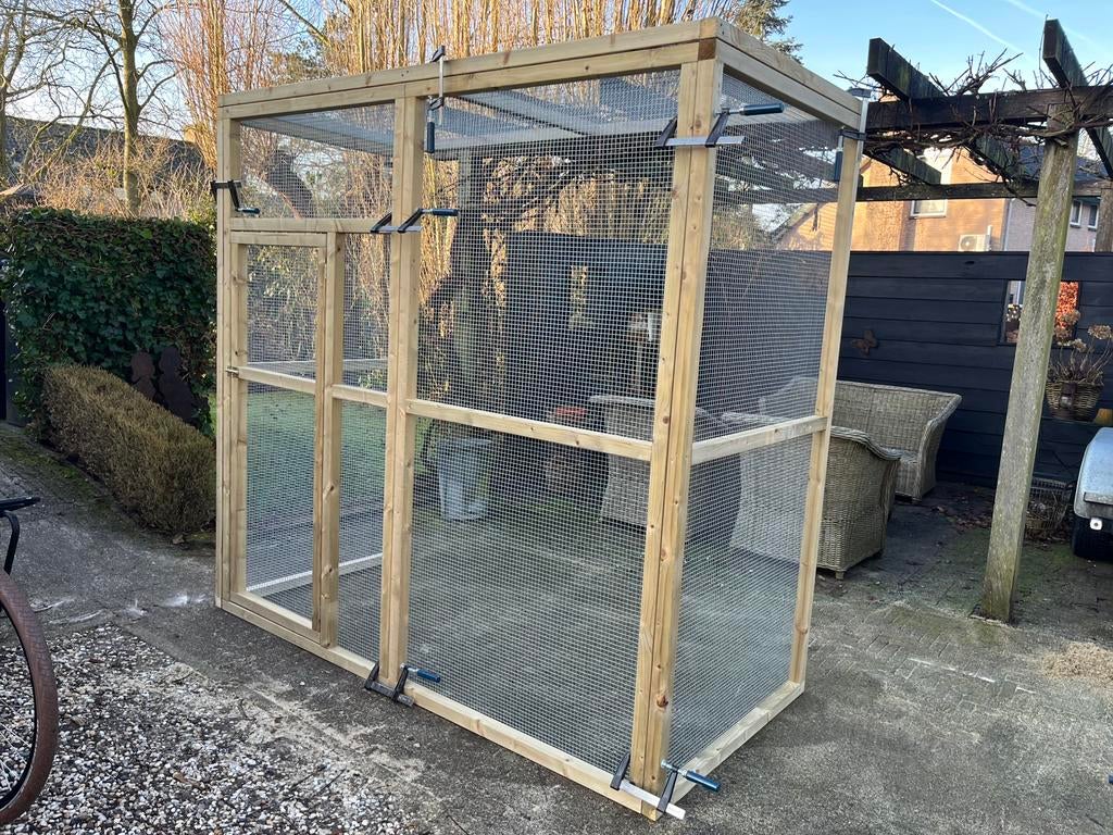 Geimpregneerd houten voliere, ook maatwerk!, Dieren en Toebehoren, Ophalen of Verzenden, Nieuw, Hout, Volière