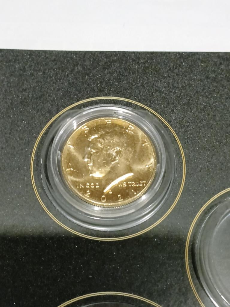 Belgique Half Dollar Kennedy 2021 plaqué or, Enlèvement ou Envoi, Or
