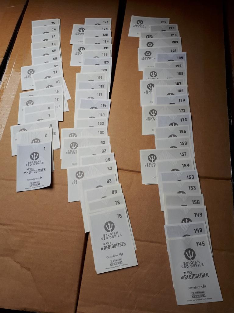 72 panini stickers Rode Duivels serie WE STICK REDTOGETHER, Collections, Enlèvement ou Envoi