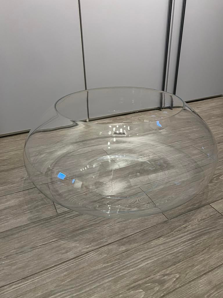 Handgemaakte vis bokal 60 cm op 26 cm, Schaal, Rond, Ophalen of Verzenden, Glas