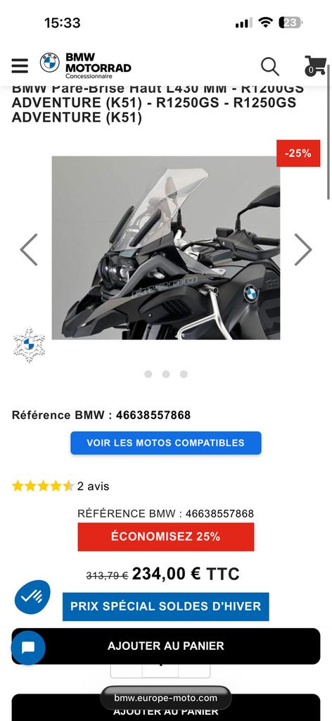 BMW Motorrad r1250gs hoge voorruit, Motoren, Onderdelen | BMW, Ophalen of Verzenden