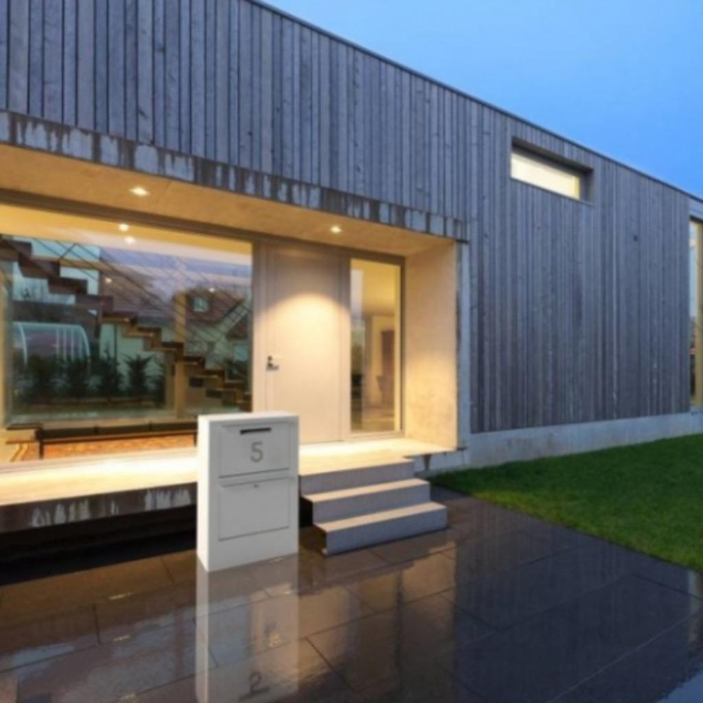 Boîte aux lettres en aluminium Paca pour colis/colis, Jardin & Terrasse, Boîtes aux lettres, Neuf, Sur pied, Aluminium, Envoi