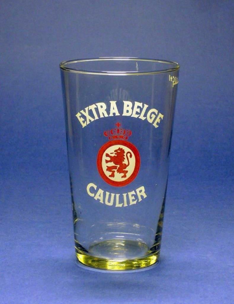 Verre Extra Belge Caulier Bruxelles, Collections, Marques de bière, Utilisé, Verre ou Verres, Enlèvement ou Envoi