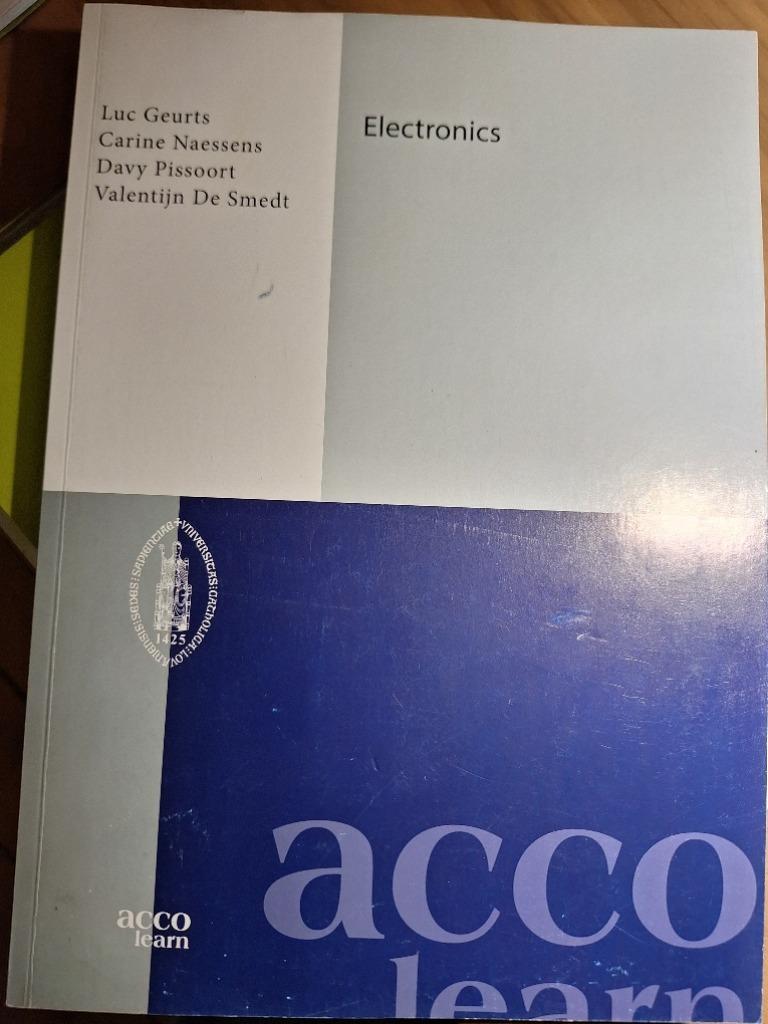 Handboek Acco Electronics, Ophalen of Verzenden, Zo goed als nieuw, Hoger Onderwijs, Acco