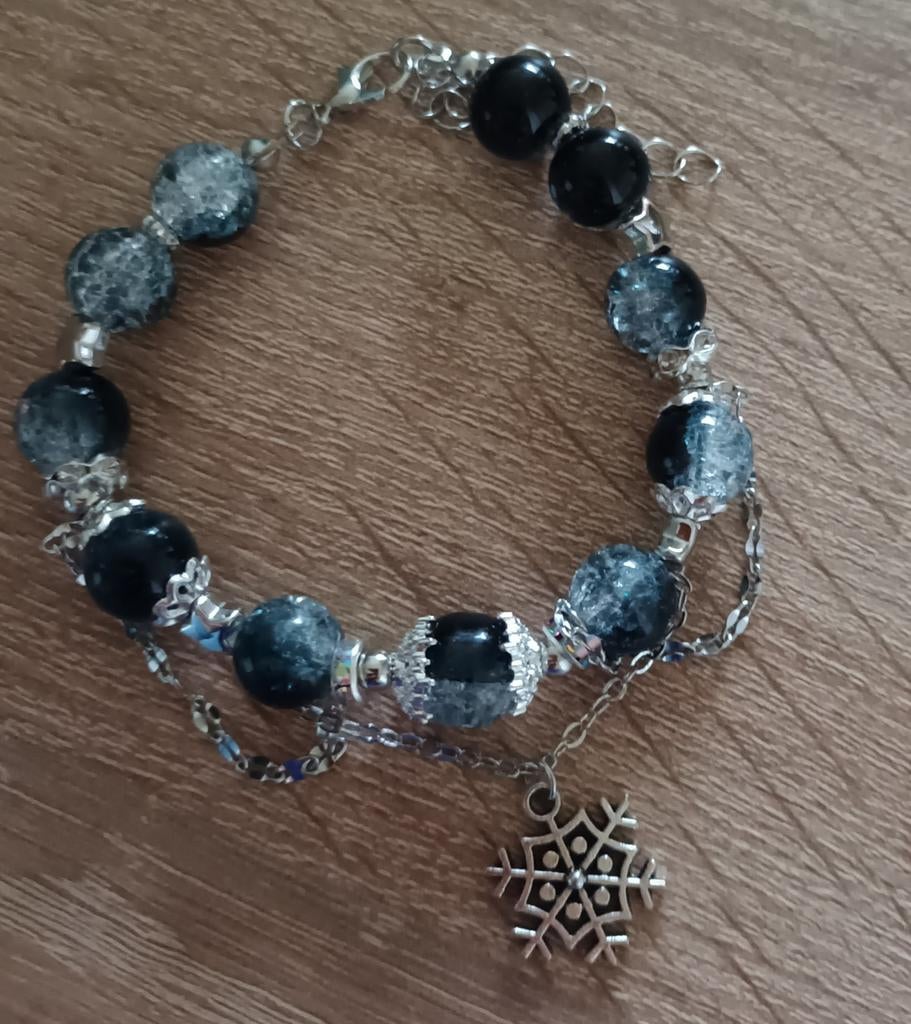 Handgemaakte armband met parels en fantasie, Ophalen of Verzenden, Nieuw