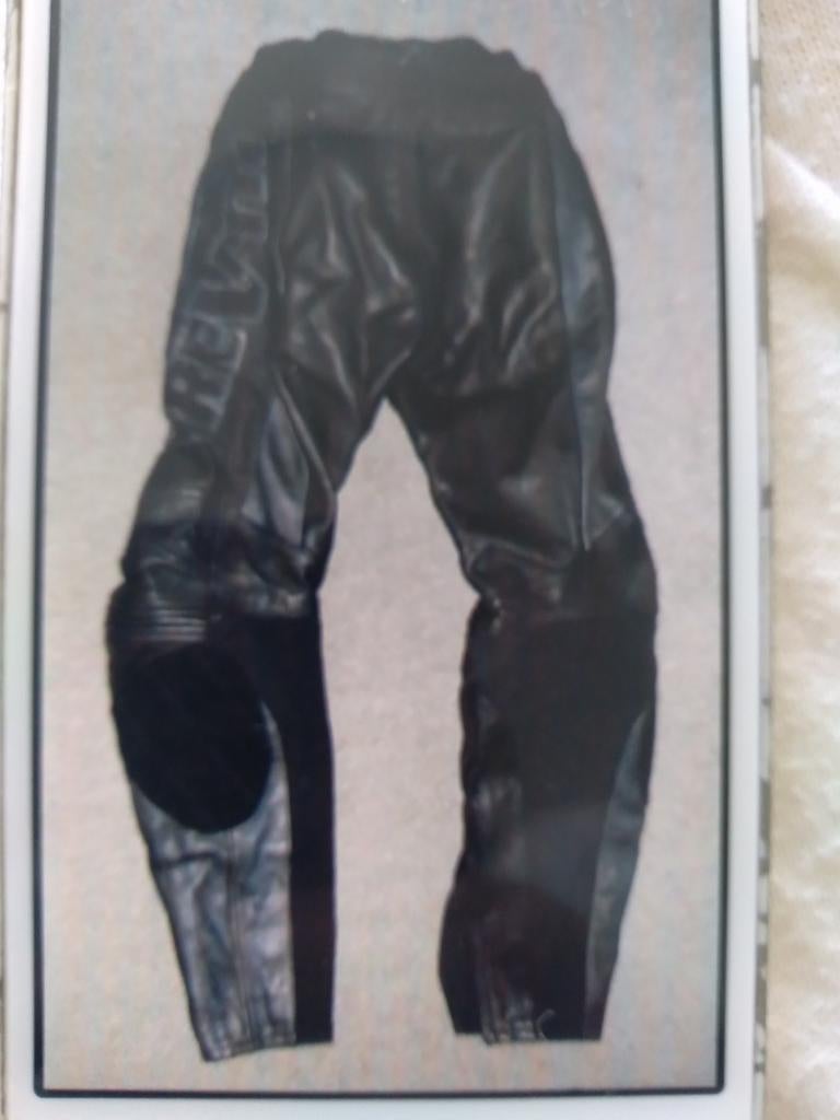 Richa motor broek leder, zwart grijs. Nieuw.Revit! Maat 48., Ophalen