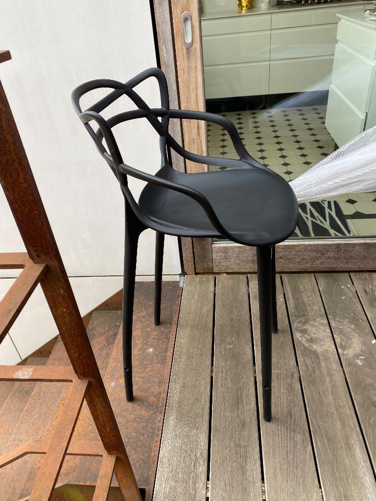 Lot de 5 Tabourets de bar neufs style Kartell noir, Ophalen, Kunststof, 5 krukken of meer, 60 tot 90 cm