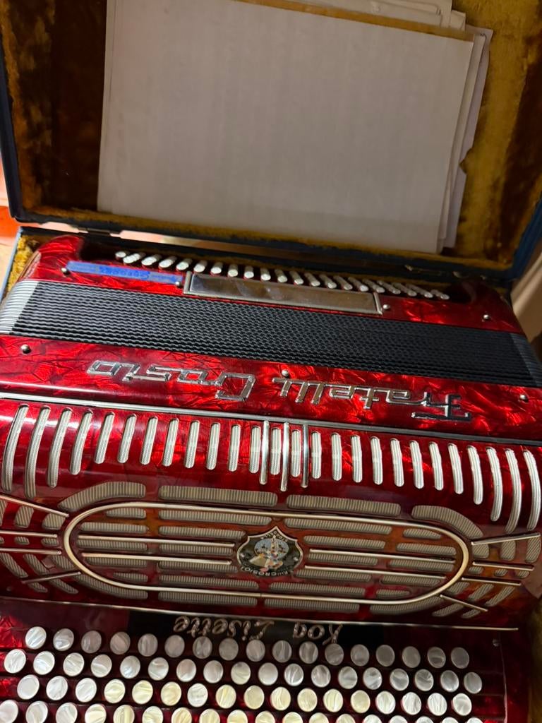 FRATELLI CROSIO, Muziek en Instrumenten, Accordeons, Ophalen, Met koffer, Zo goed als nieuw, Knopaccordeon