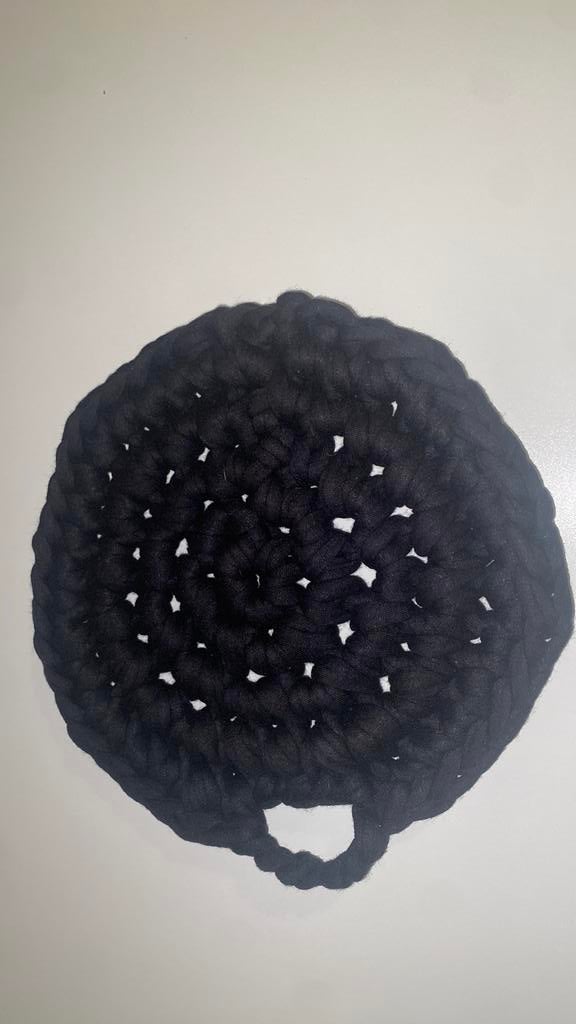 Zwarte pan onderzetter, Ophalen, Nieuw, Zwart