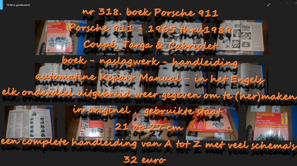 318. livre Porsche 911, frais de port inclus, Envoi, Porsche, Haynes
