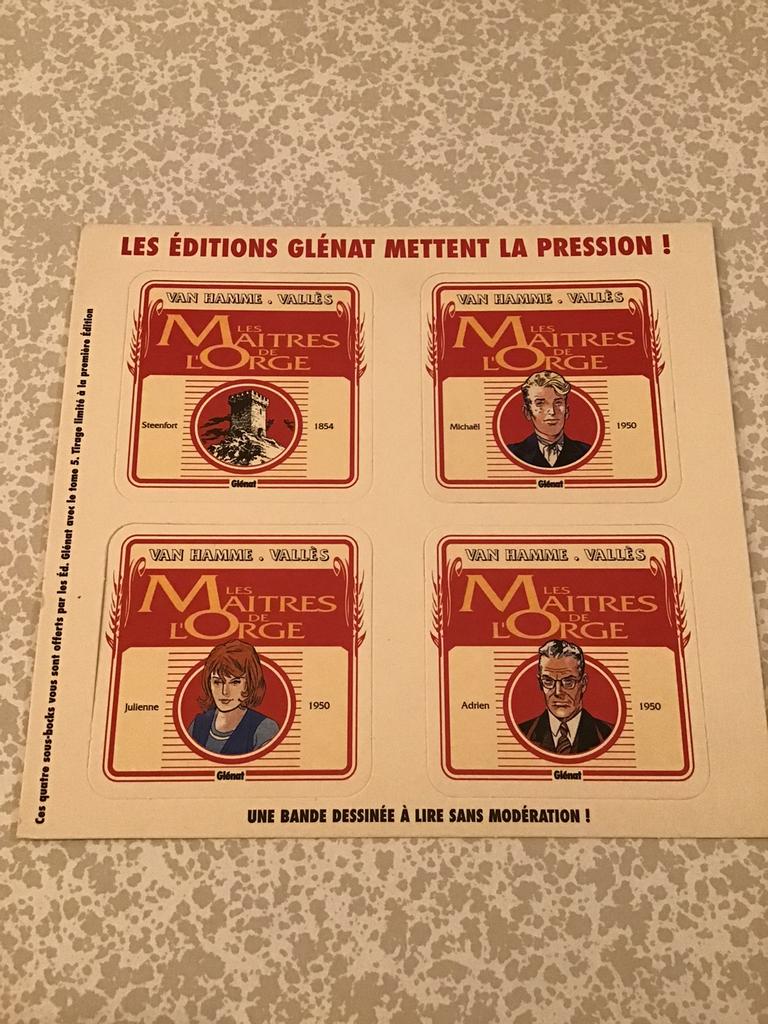 Sous-Bock Les Maîtres de l’Orge - Julienne 1950, Comme neuf