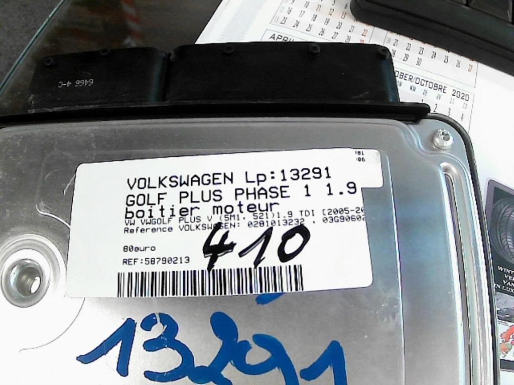 Boitier Moteur  VW GOLF plus phase 1 2007 1.9TDI, Enlèvement ou Envoi, Utilisé, Volkswagen