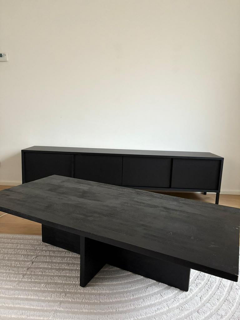 Table basse et meuble TV noirs, Enlèvement, Comme neuf
