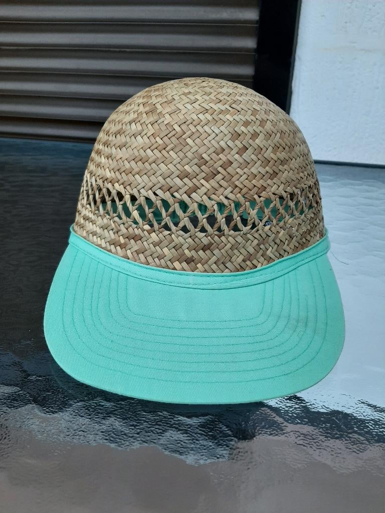 1 * Zomers zonnehoedje/-petje  -  Riet  -  LU, Collections, Marques & Objets publicitaires, Neuf, Ustensile, Enlèvement ou Envoi