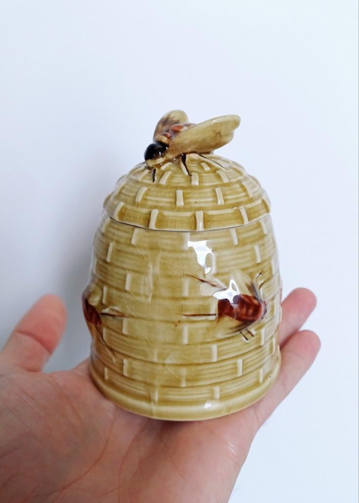 Vintage honingpotje met bijen, Antiek en Kunst, Ophalen of Verzenden