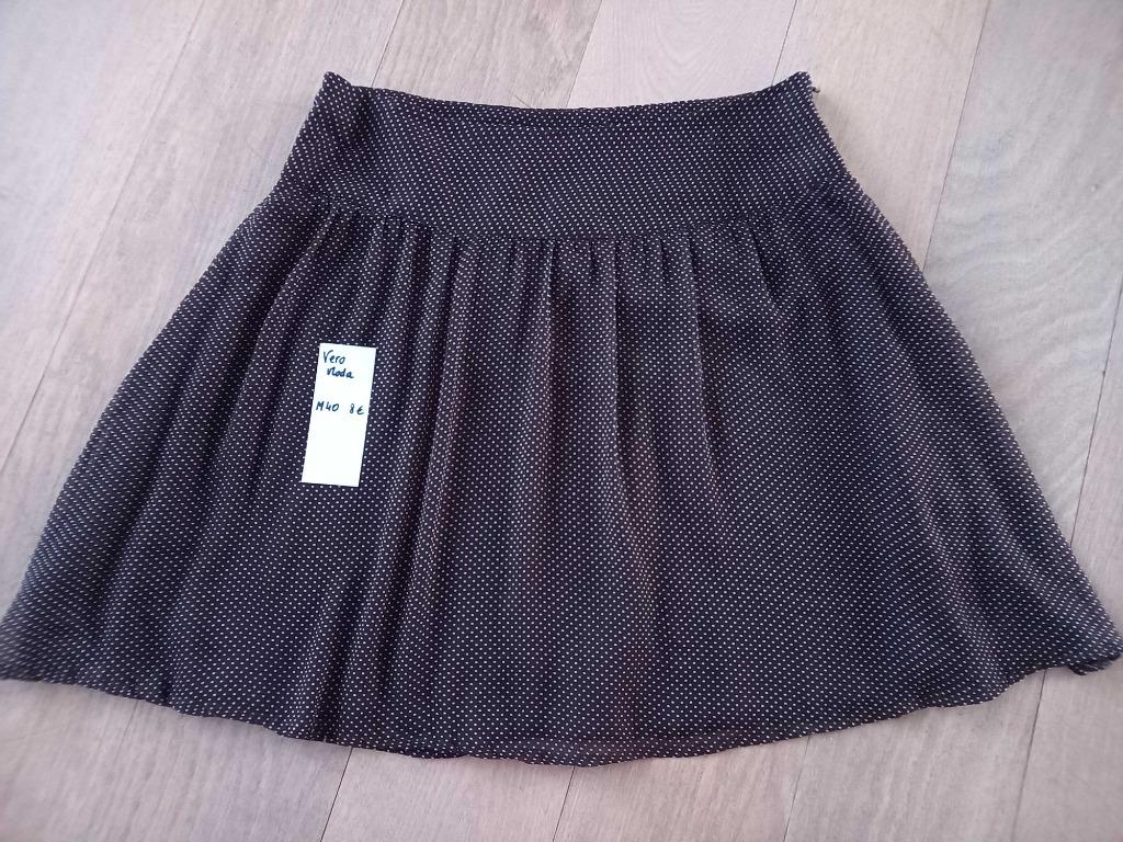 Leuk bruin rokje met witte stipjes Vero Moda M40 nieuwstaat, Maat 38/40 (M), Bruin, Vero Moda, Ophalen of Verzenden