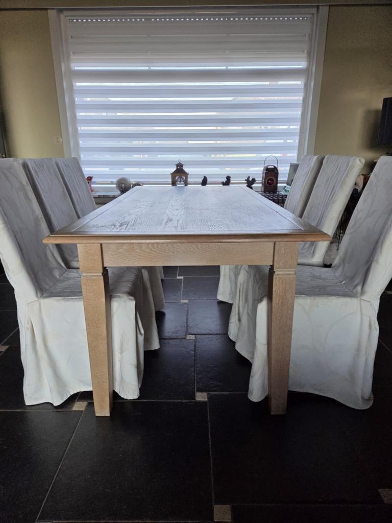 Eetkamer set te koop(kijk beschrijving voor alles + prijs), Huis en Inrichting, Complete eetkamers, Ophalen, Gebruikt, Landelijke stijl