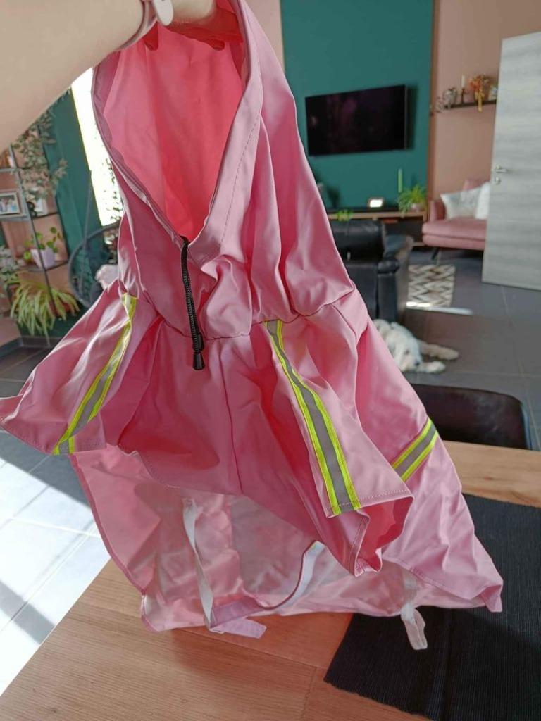 Roze regenjas grote hond, Ophalen, Nieuw, Hondenjas