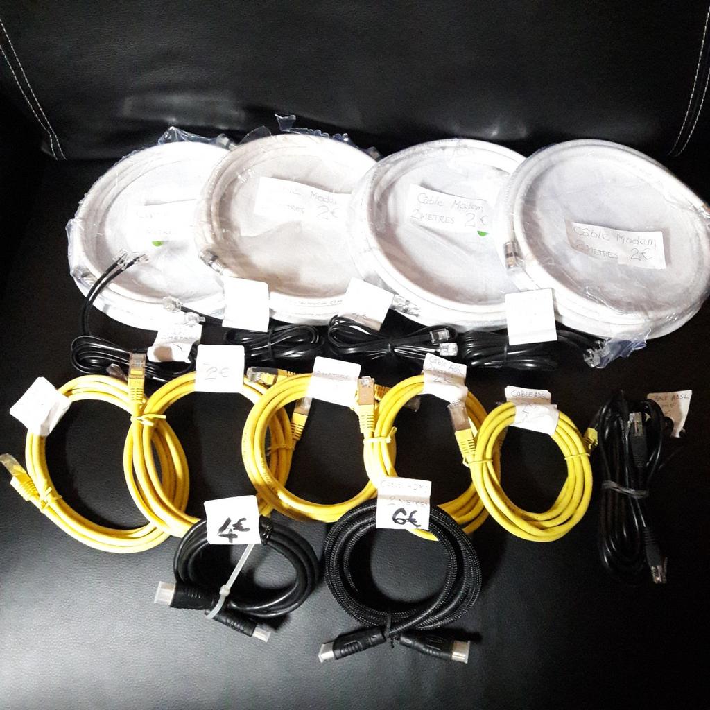 Câble HDMI - Câble  Ethernet - câble téléphone, Informatique & Logiciels, Enlèvement ou Envoi, Neuf