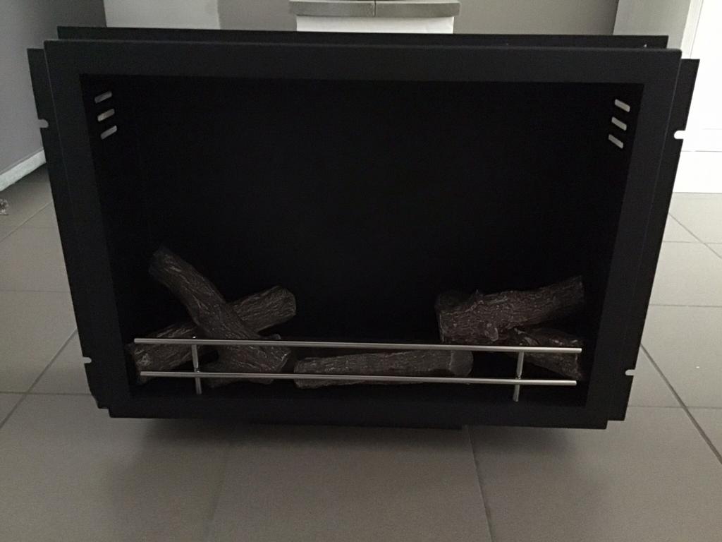 Bio ethanol inzethaard met stenen blokken, Huis en Inrichting, Ophalen, Zo goed als nieuw, Inzethaard