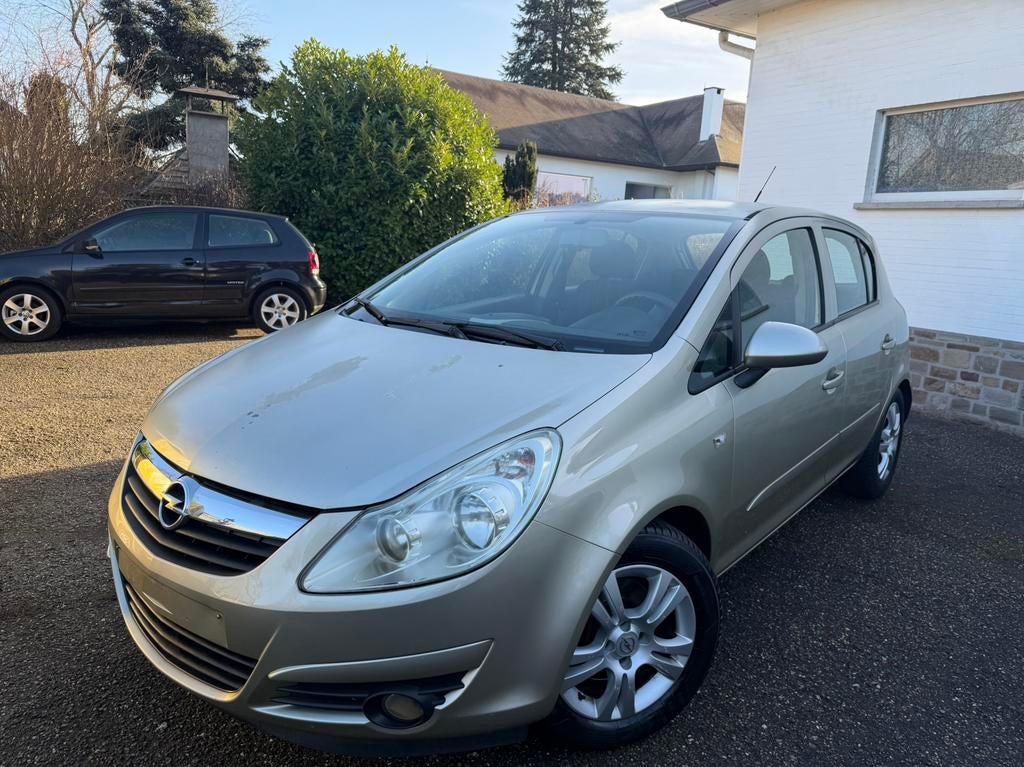 Opel corsa 2007, Auto's, 4 deurs, Zwart, Beige, Particulier