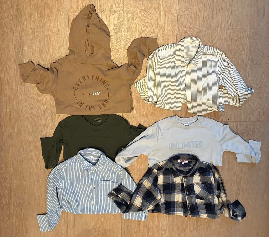 Jongenskledij 122/128 pakket van 6stuks voor 10€, Kinderen en Baby's, Kinderkleding | Maat 128, Ophalen, Gebruikt