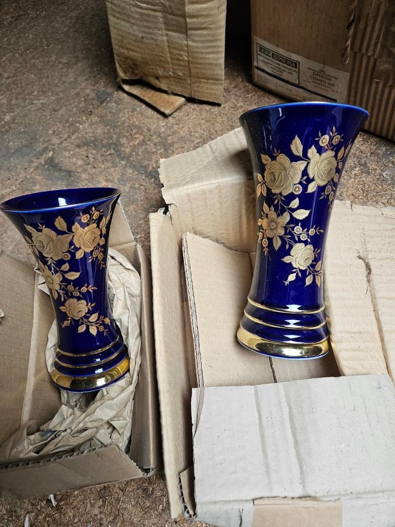 Set van 2 Wunsiedel Bavaria vazen - Echt Kobalt, Ophalen