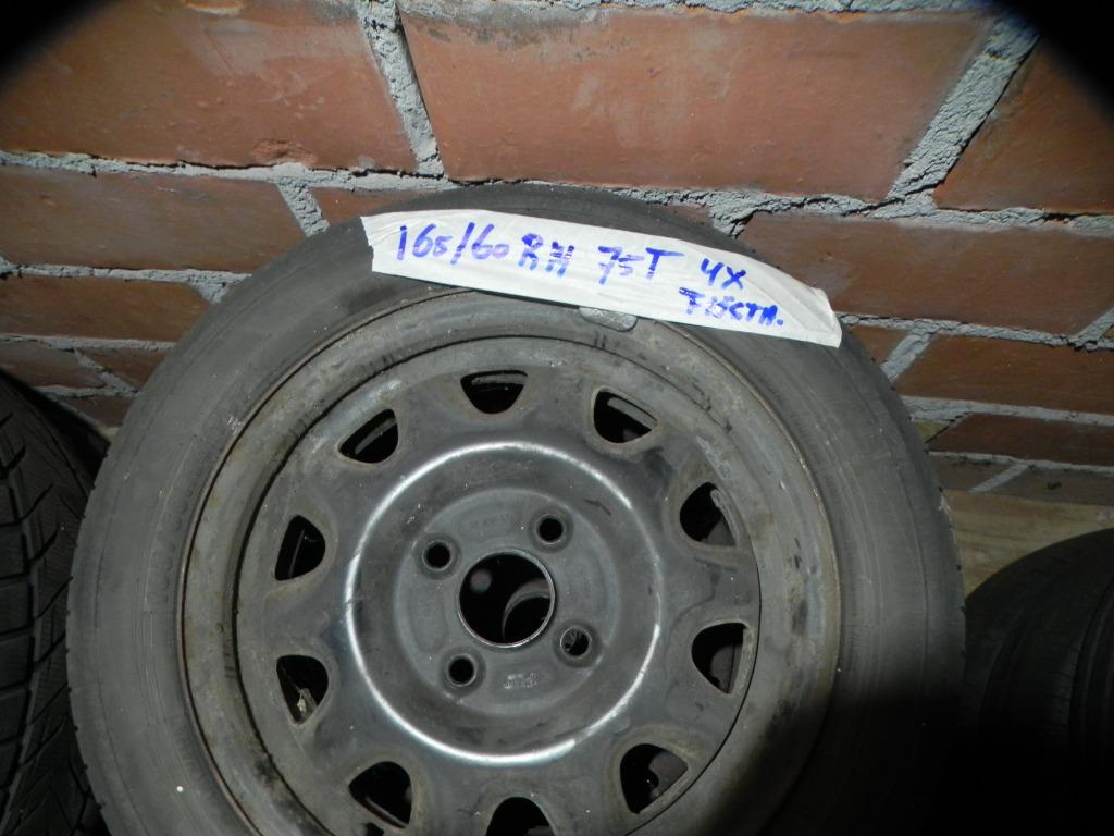 Pneus + jante 4x 165x60 R 14 75T ford Fiesta, Enlèvement, Utilisé, Ford