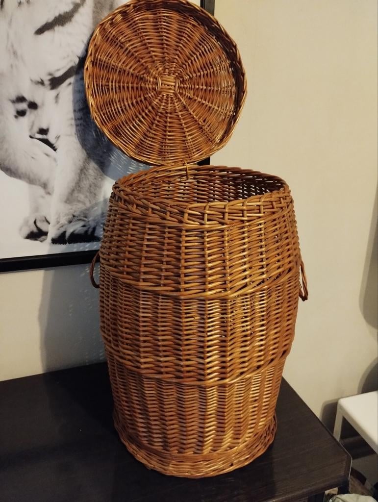 Grote rieten mand... perfecte staat... hoogte 60cm, Ophalen of Verzenden, Mand