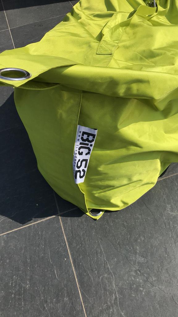 Grote Bigsac fluo groen liveDeco BIG 52 nooit gebruikt, Huis en Inrichting, Zitzakken, Ophalen, Zo goed als nieuw, Groen