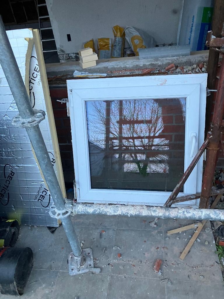 ramen vensters deur assortiment dubbelglas wit/bruin pvc, Ophalen, Gevelraam of Ruit, Dubbelglas