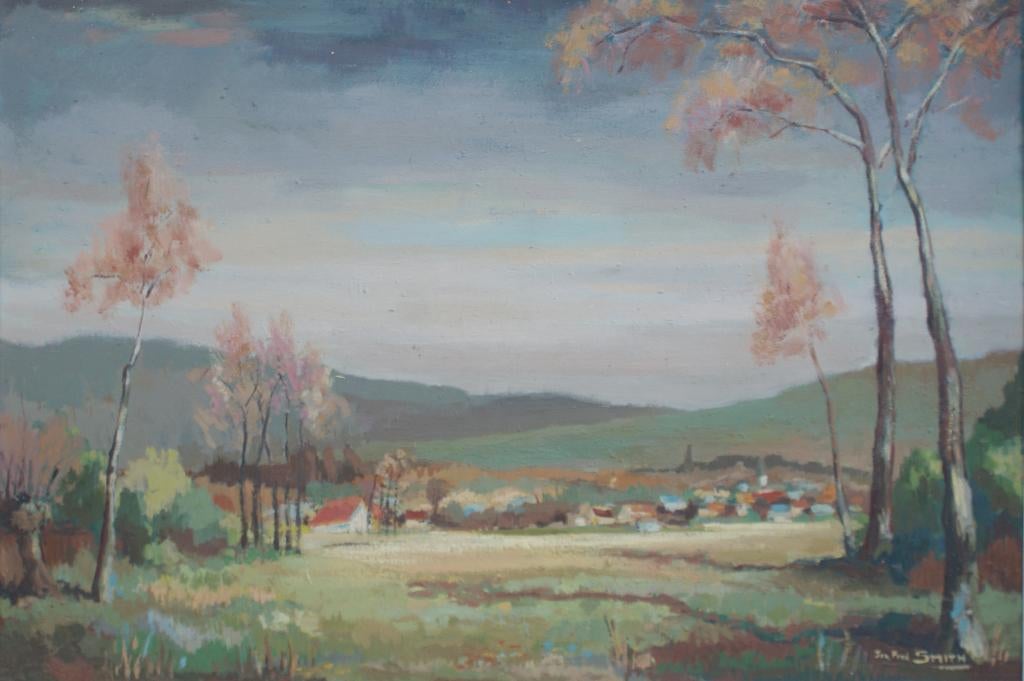 Jos Fred Smith (1920-2009): Landschap (139 x 99 cm), Antiek en Kunst, Ophalen