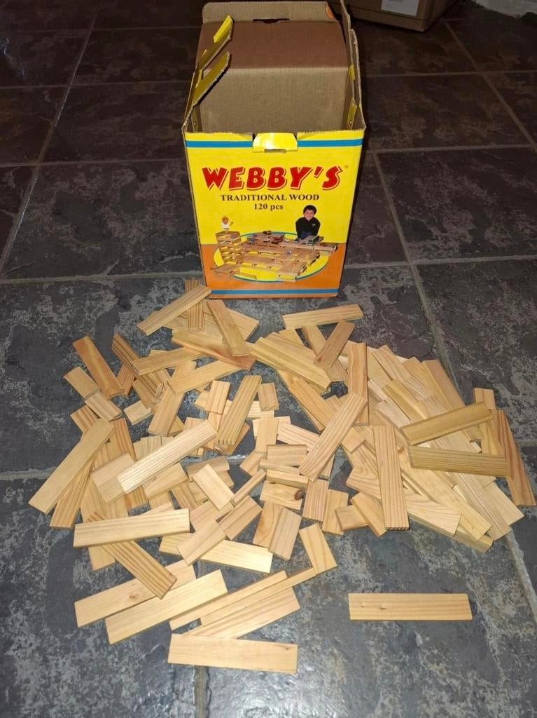 Houten bouw-blokken., Kinderen en Baby's, Speelgoed | Bouwstenen, Ophalen