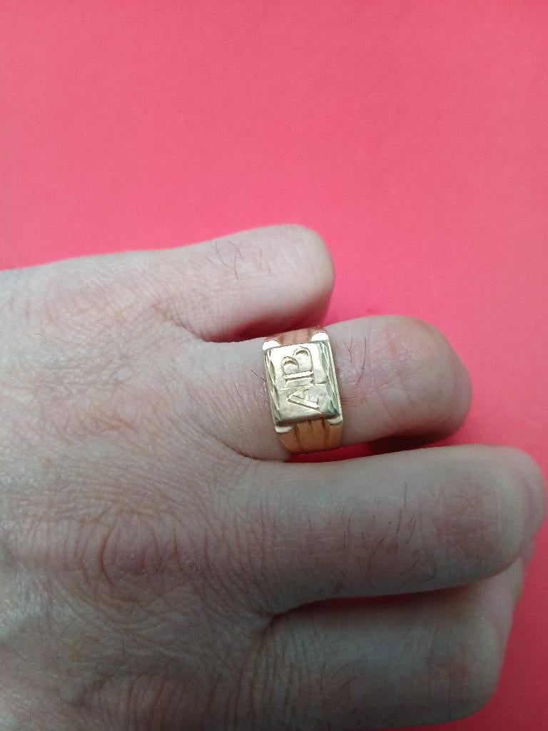 OR 18 K 4.50 GR, Bijoux, Sacs & Beauté, Bagues, Femme ou Homme, Or, Plus petit que 17, Or