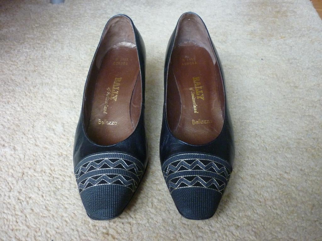 Lederen Schoenen Bally, Pumps, Zwart, Ophalen of Verzenden, Zo goed als nieuw