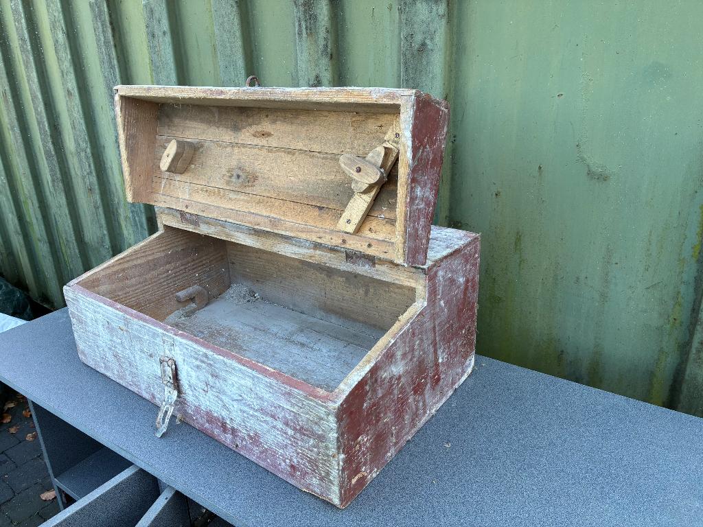 Oude houten werkbak en afvalhout!!, Ophalen, Gebruikt