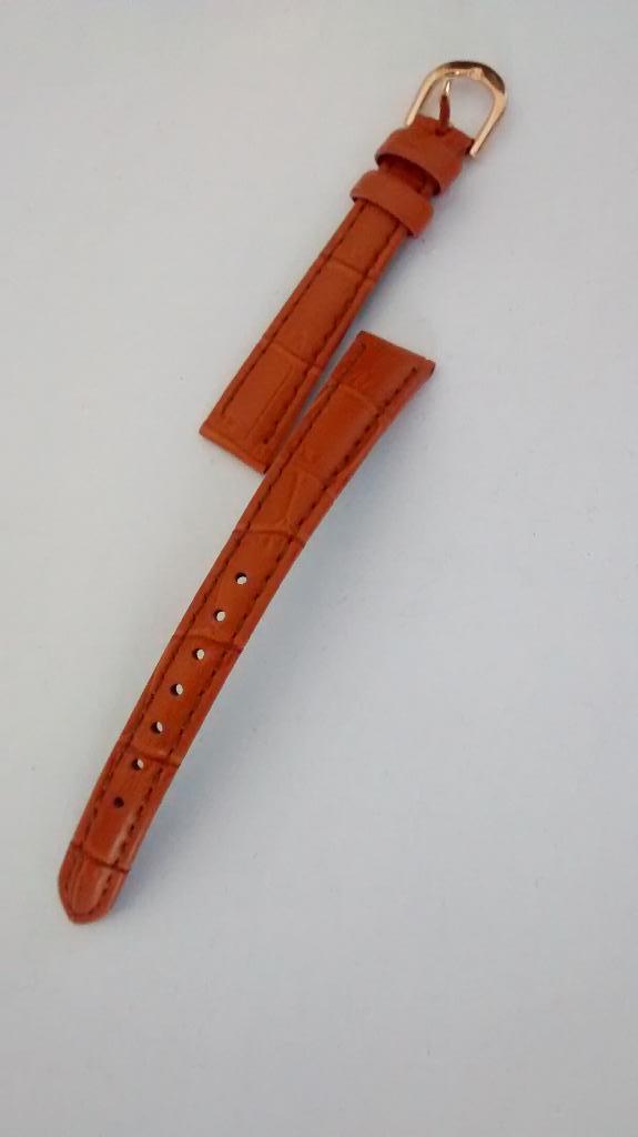 Horlogebandje leer camel goud 10 + 7,5 cm nieuw, Ophalen of Verzenden, Nieuw, Overige materialen, Leer