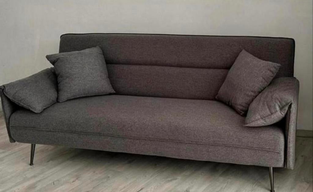 Canapé convertible - gris, Maison & Meubles, Enlèvement, Comme neuf, Trois personnes, Banc droit