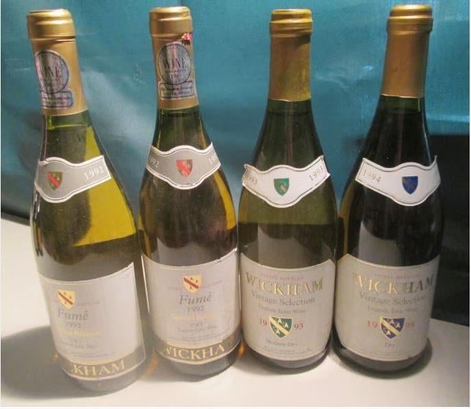 4x Wickham - English Table Wine - 1992 tot 1994, Verzamelen, Wijnen, Overige gebieden, Ophalen of Verzenden, Vol, Witte wijn