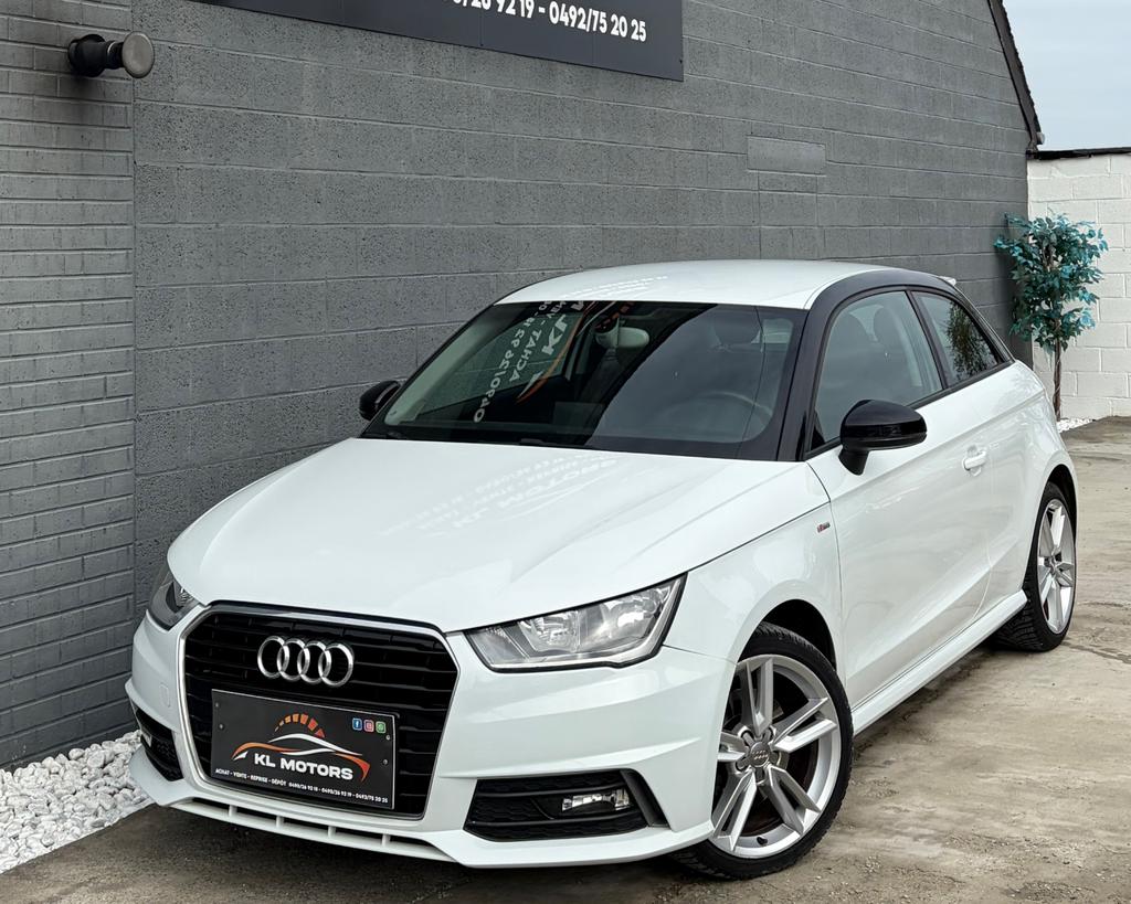 AUDI A1 S-Line 1.6TDI 116CV 2016 FACELIFT 165 000KM CARPASS, Auto's, Voorwielaandrijving, Stof, A1, Wit