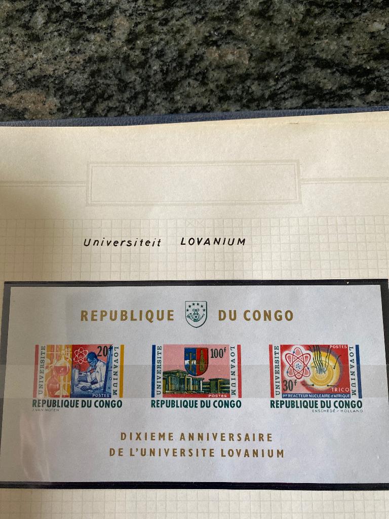 Velletje universiteit Lovanium, Postzegels en Munten, Postzegels | Afrika, Ophalen of Verzenden