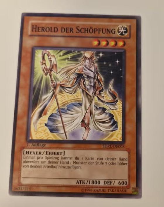 Yugioh Kaart: Herold der Schöpfung (SDRL-DE003), Ophalen of Verzenden, Zo goed als nieuw