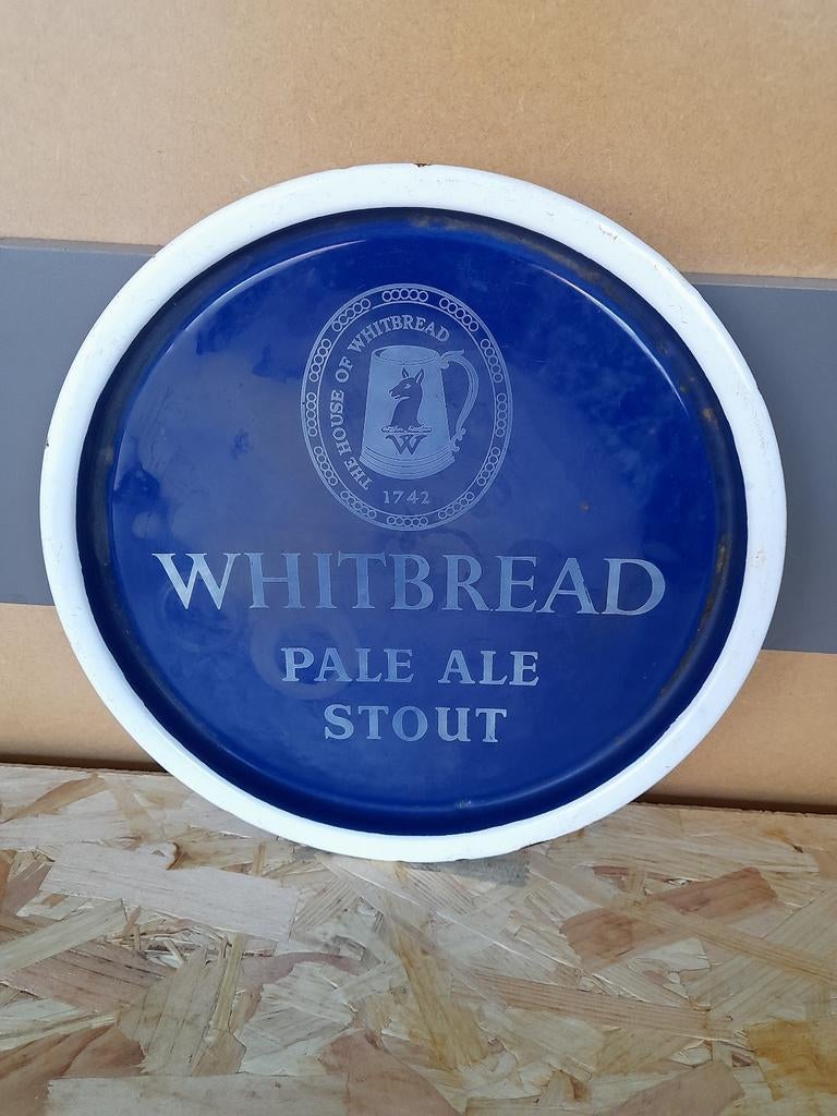Emaille dienblad whitbread pale stout, Verzamelen, Biermerken, Ophalen of Verzenden