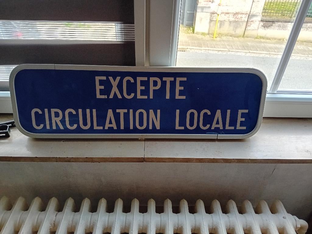 Plaque de rue - excepté circulation locale, Collections, Enlèvement ou Envoi, Comme neuf