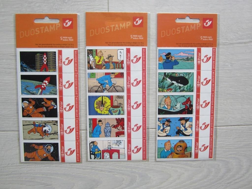 Duostamp "Tintin" - 12,50Eur / pièce, Timbres & Monnaies, Timbres | Europe | Belgique, Neuf, Enlèvement ou Envoi, Non oblitéré