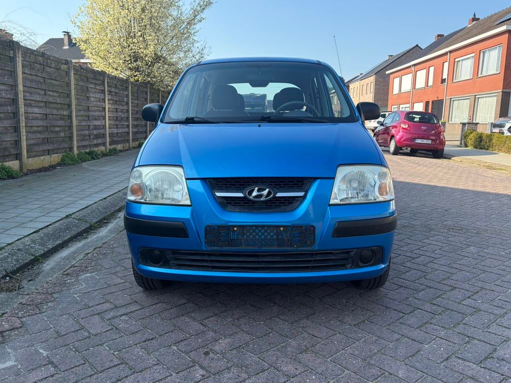 Hyundai Atos benzine, Auto's, Hyundai, Voorwielaandrijving, Beige, Blauw, Leder en Stof